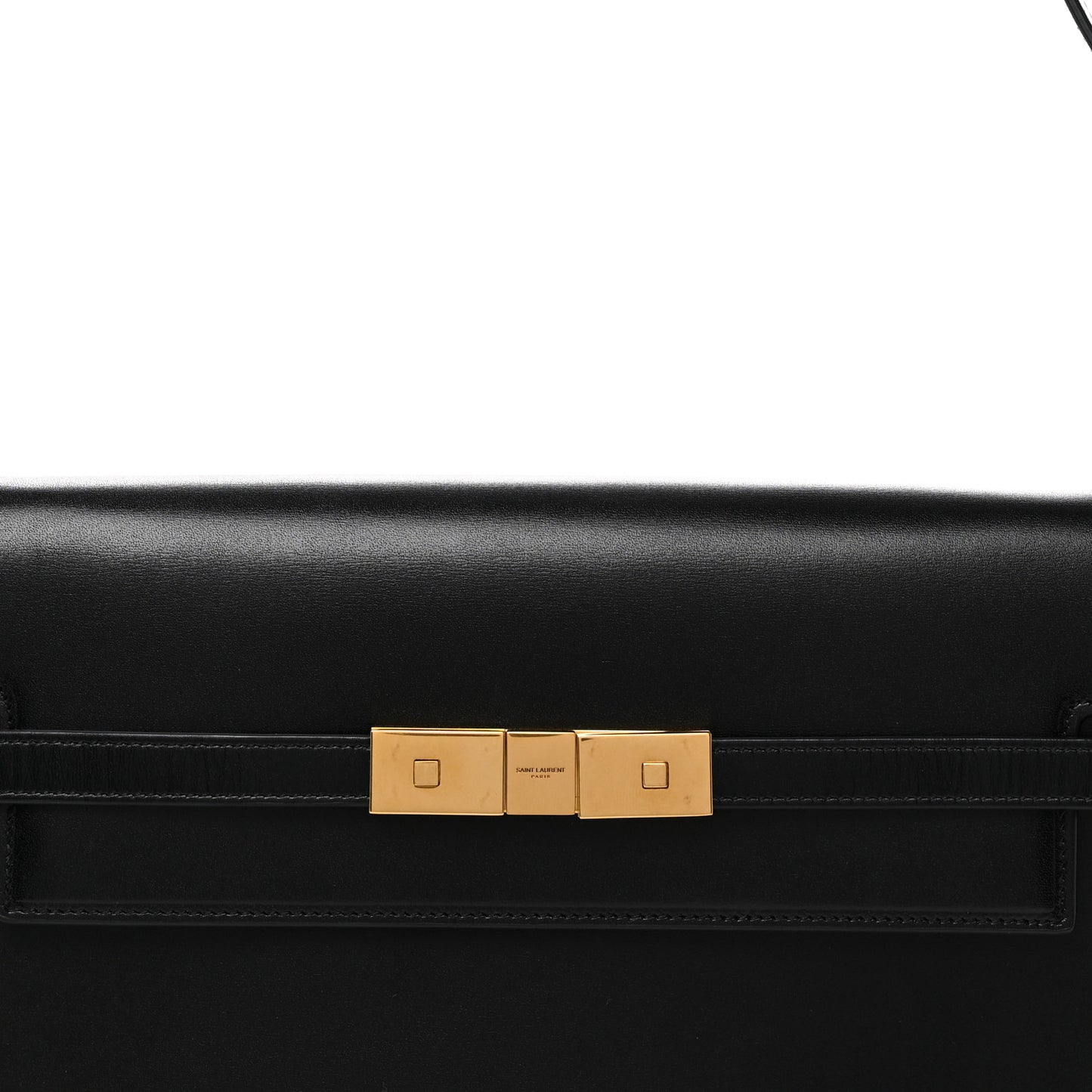 Smooth Calfskin Manhattan Shoulder Bag Black