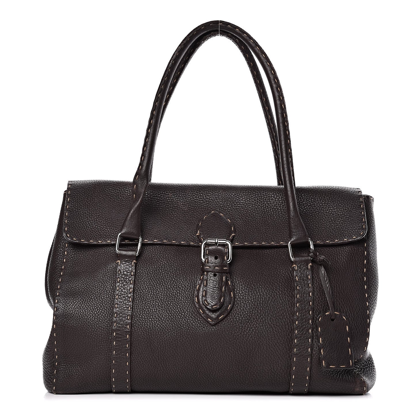 Cuoio Romano Selleria Large Linda Satchel Testa di Moro
