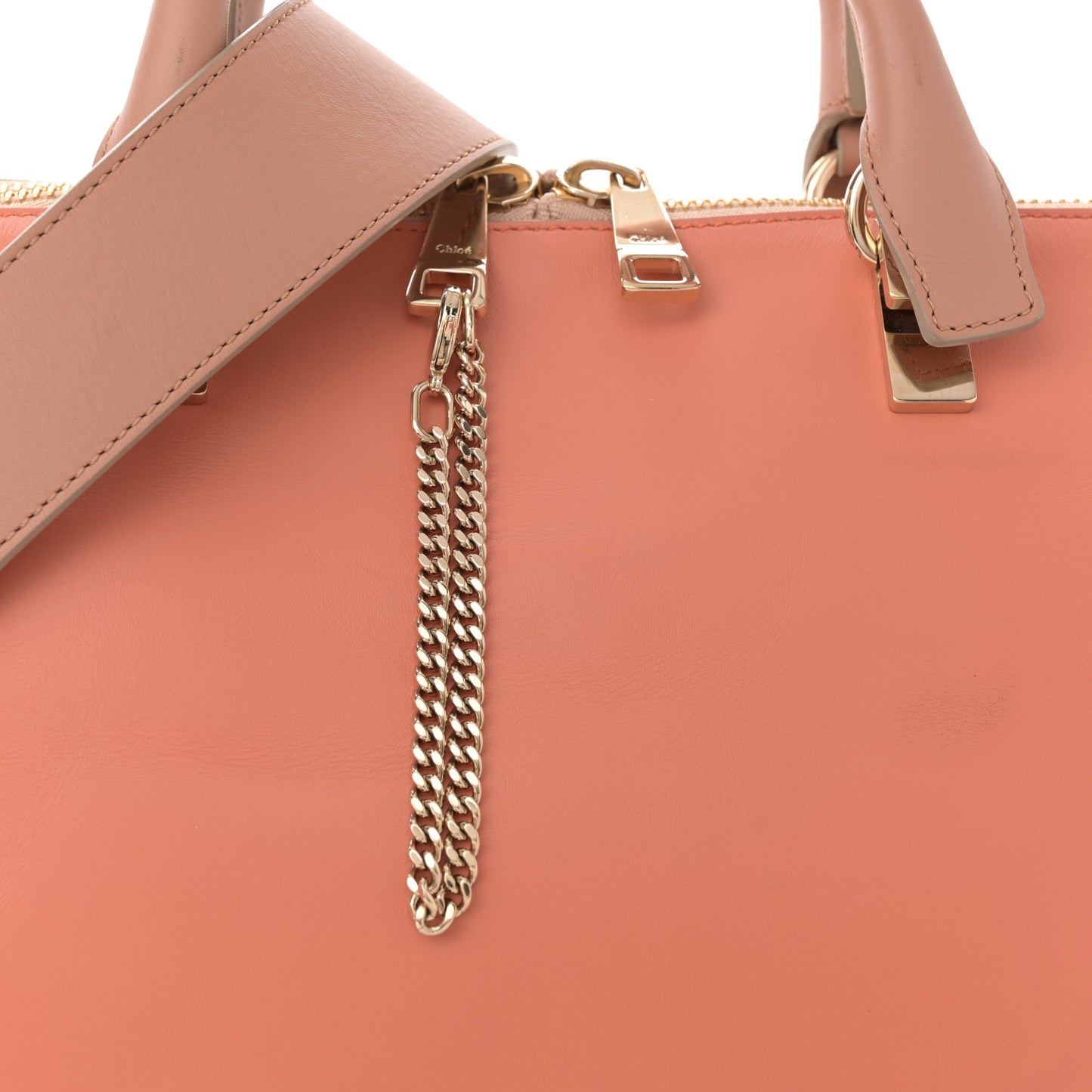 Smooth Calfskin Large Baylee Tote Beige Pink