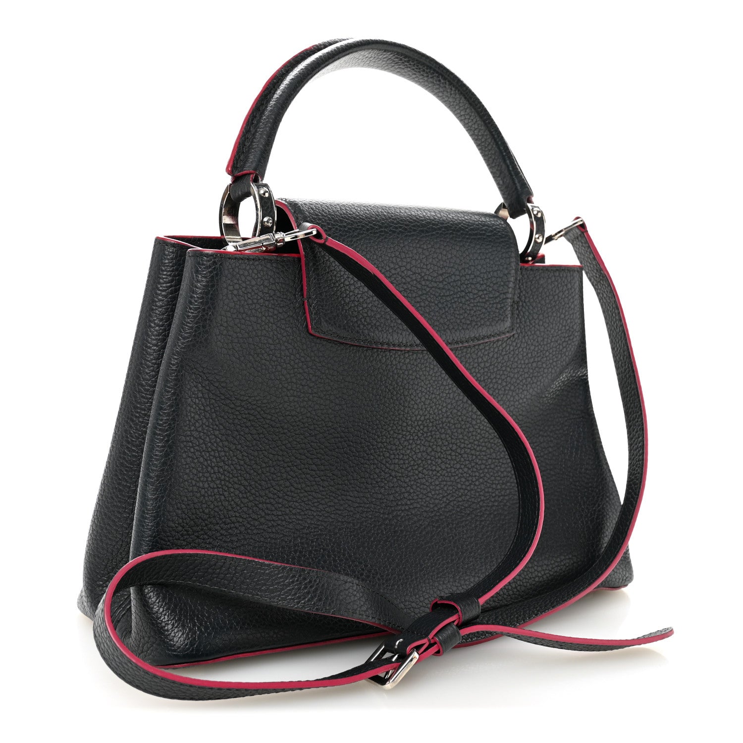 Louis Vuitton Taurillon Capucines PM Cobalt Fuchsia 3 of 9