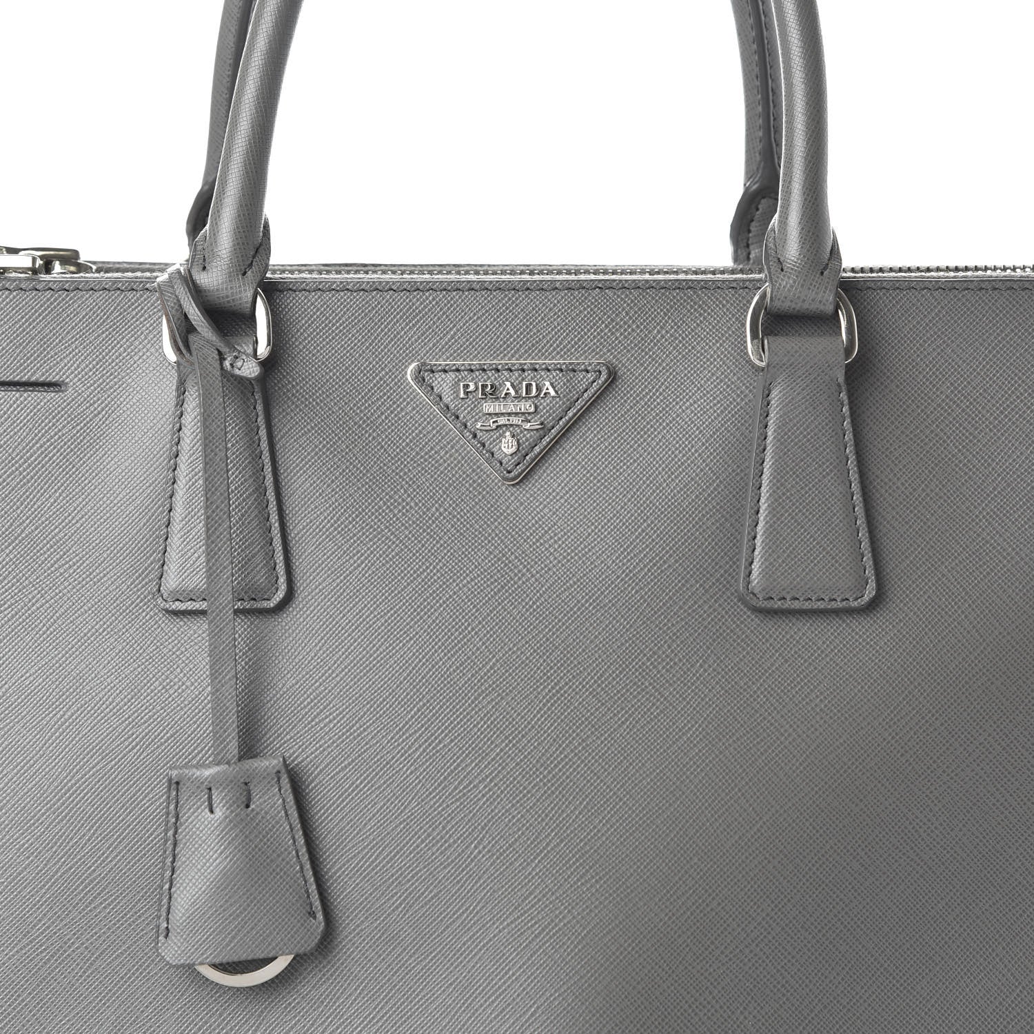 Prada Saffiano Medium Galleria Double Zip Tote Marmo 9 of 10