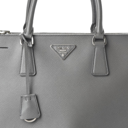 Prada Saffiano Medium Galleria Double Zip Tote Marmo 9 of 10