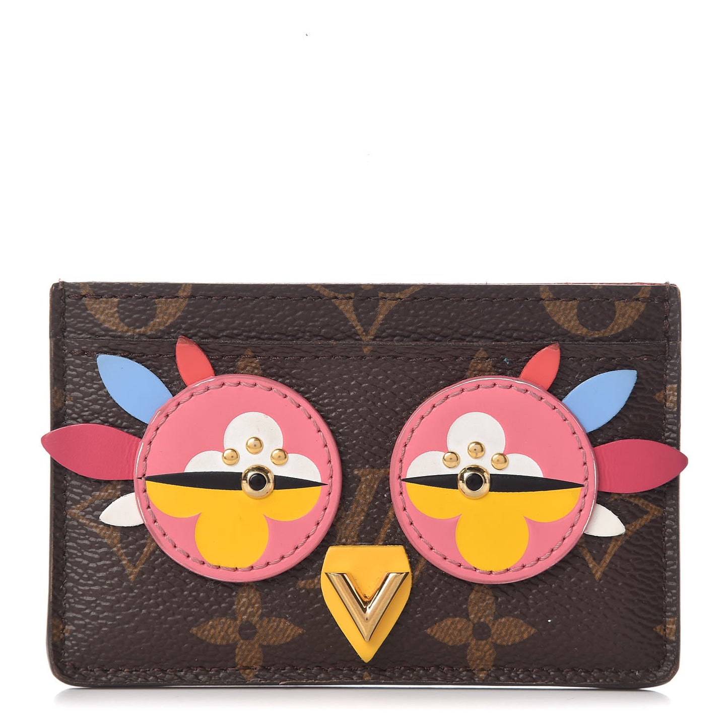 Monogram Lovely Birds Card Holder