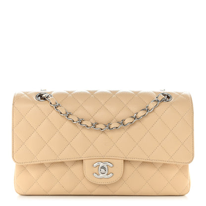 Chanel Caviar Quilted Medium Double Flap Beige 1 of 14