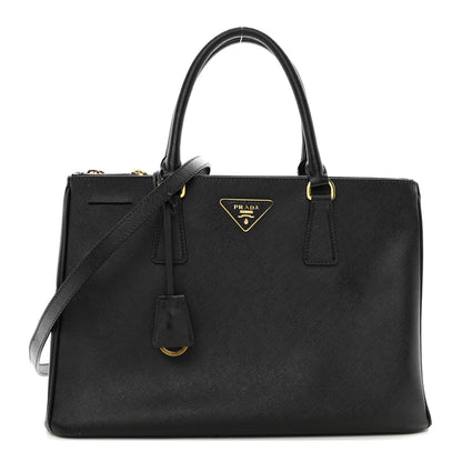 Prada Saffiano Lux Medium Double Zip Tote Black 1 of 21