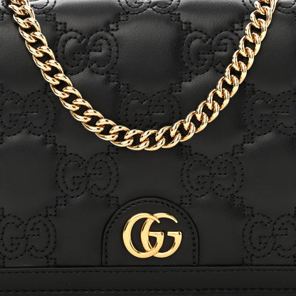 Gucci Calfskin GG Matelasse Chain Wallet Black 8 of 12