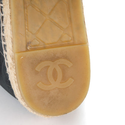 Chanel Lambskin CC Espadrilles 39 Black 8 of 9