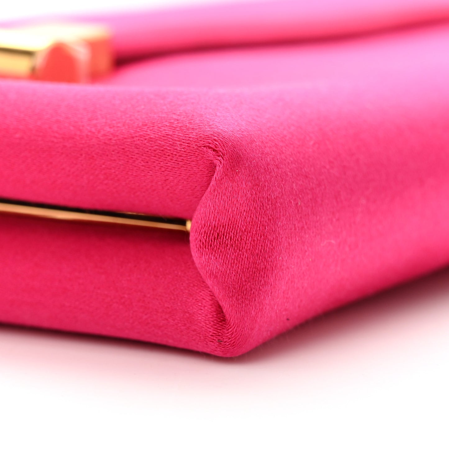 Silk Small Clutch With Handle Pink