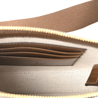 Gucci GG Supreme Monogram Azalea Calfskin Small Retro Interlocking G Wristlet Messenger Bag Beige Ebony Brown Sugar 5 of 10