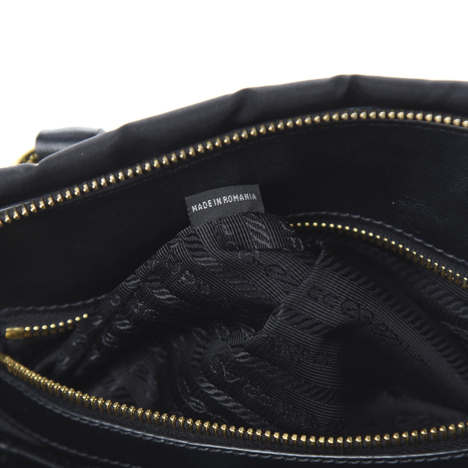 Prada Tessuto Nylon Soft Calfskin Shopping Satchel Black 8 of 12