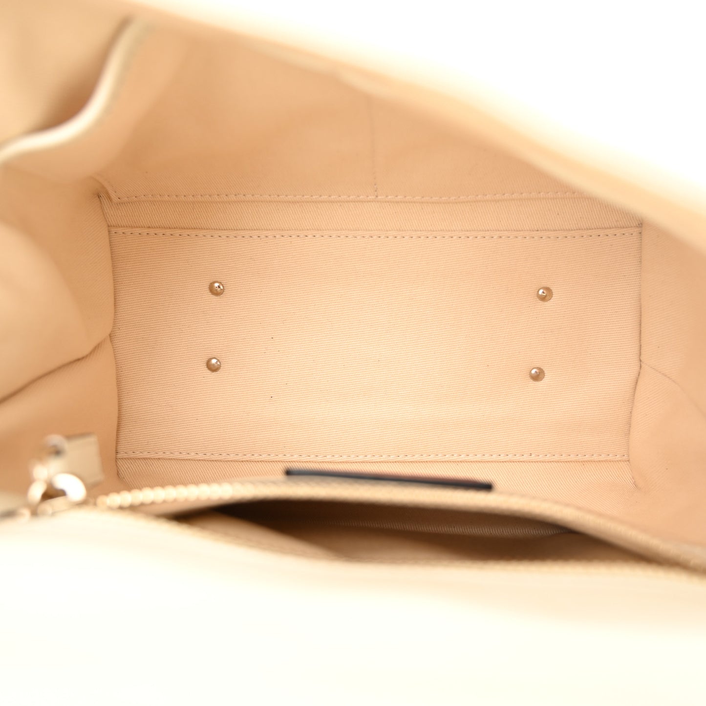 Nappa Medium Candystud Top Handle Bag Light Ivory
