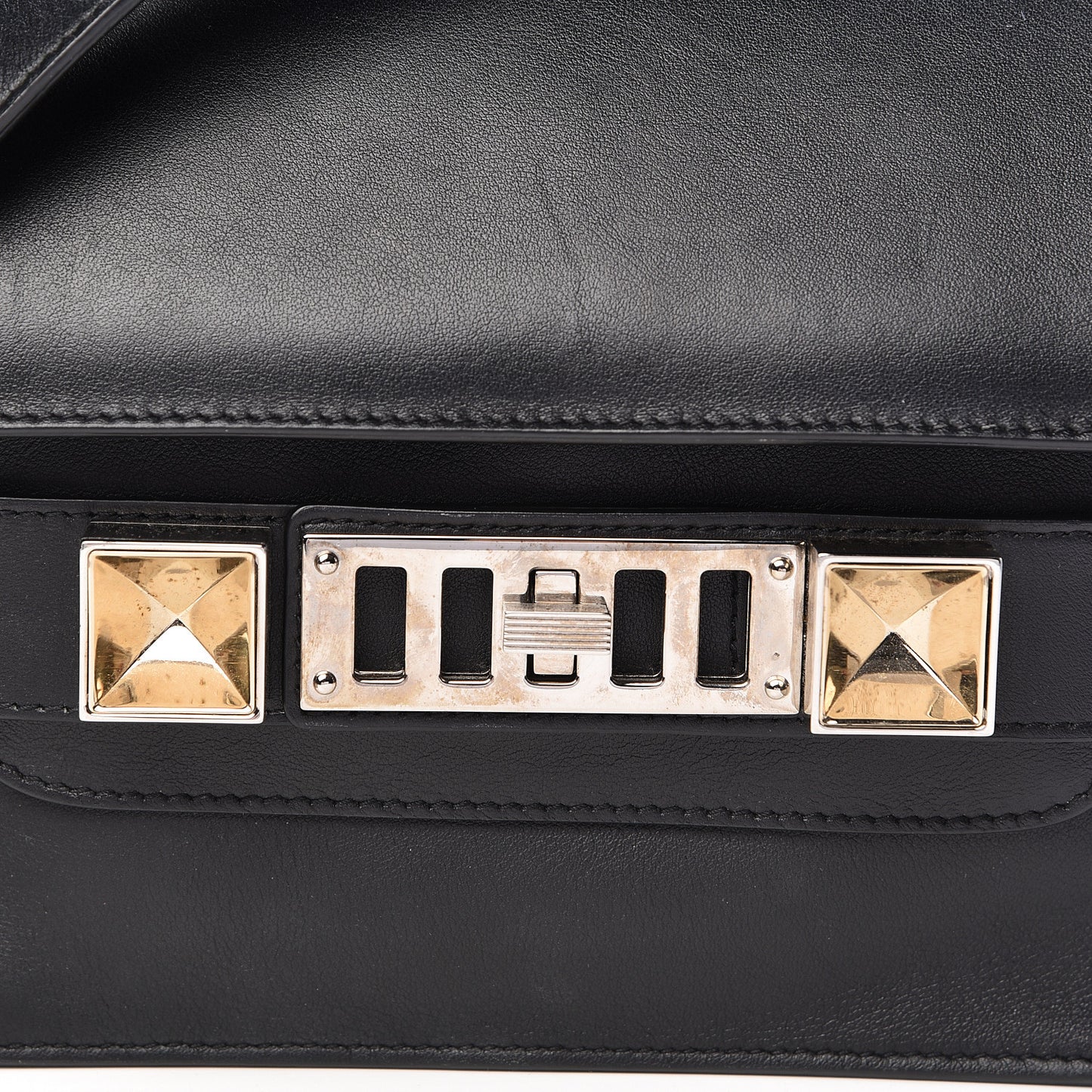Calfskin Mini PS11 Classic Shoulder Bag Black