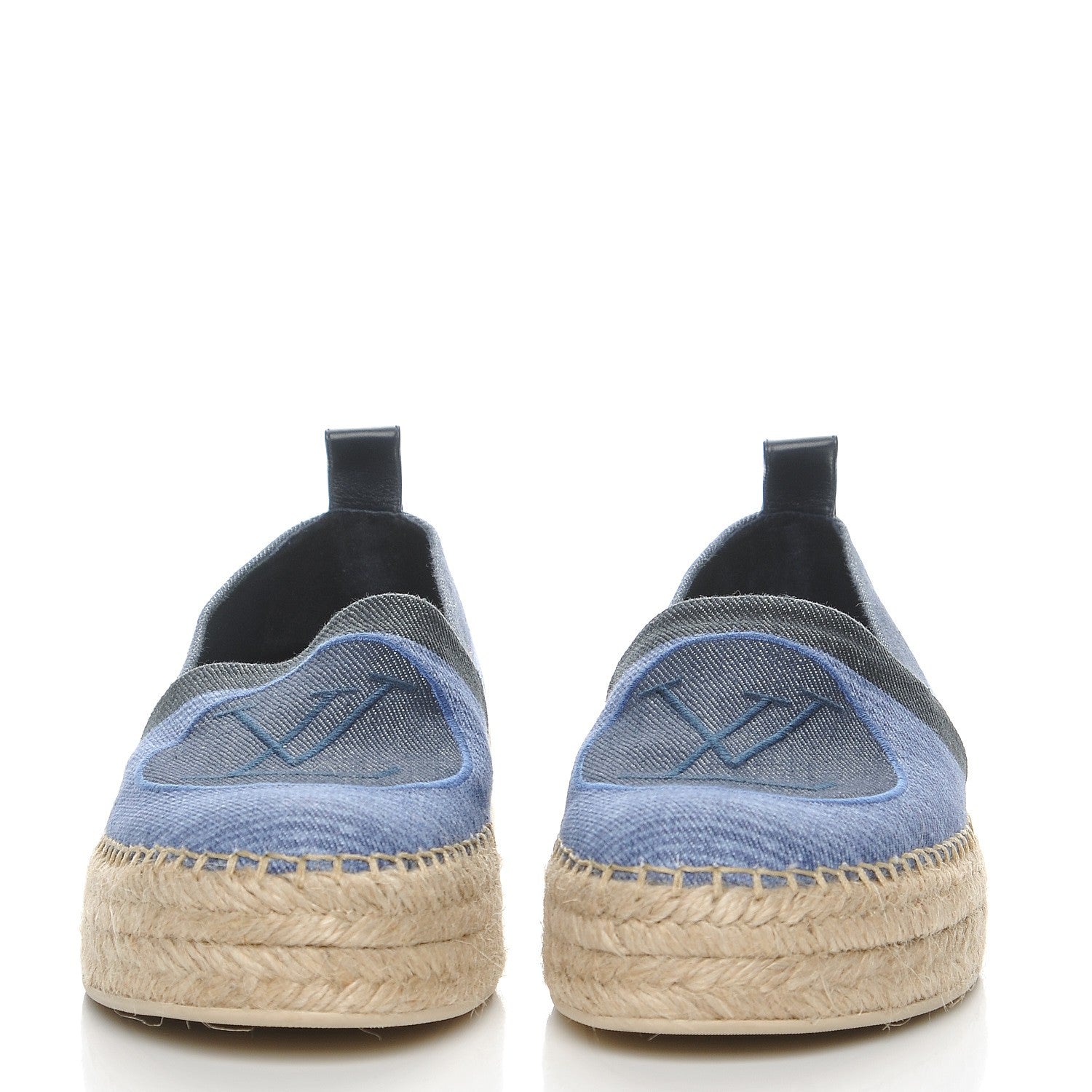 Louis Vuitton Canvas Blue Shore Espadrille Flats 40 Marine 2 of 9