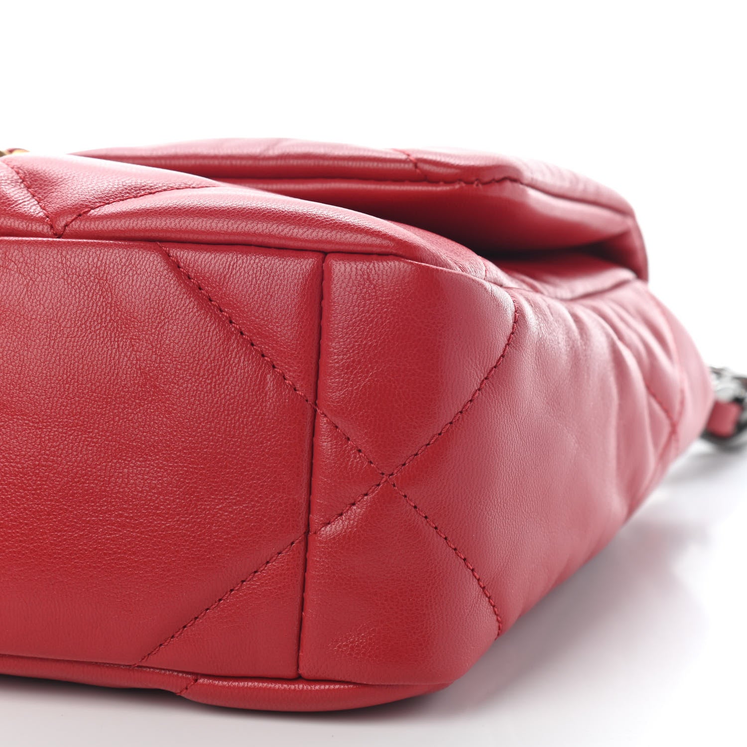 Chanel Goatskin Quilted Medium Chanel 19 Flap Red 9 of 9
