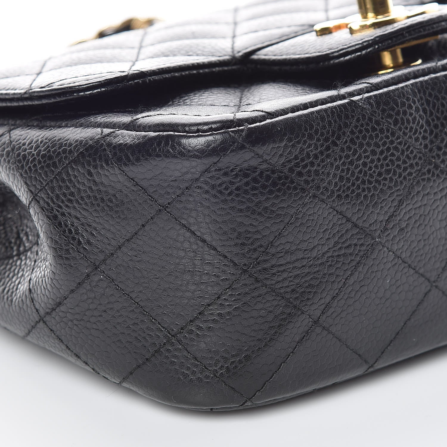 Chanel Caviar Quilted Mini Square Flap Black 8 of 9