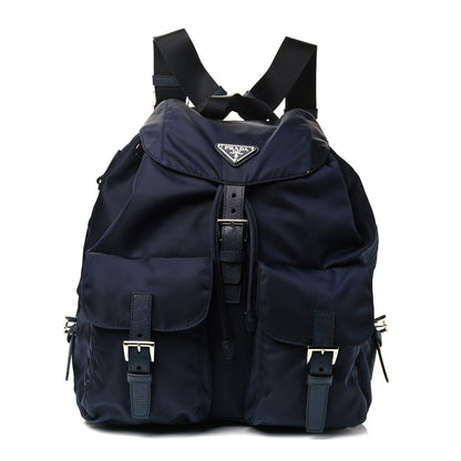Prada Tessuto Nylon Medium Backpack Blue Black 1 of 4