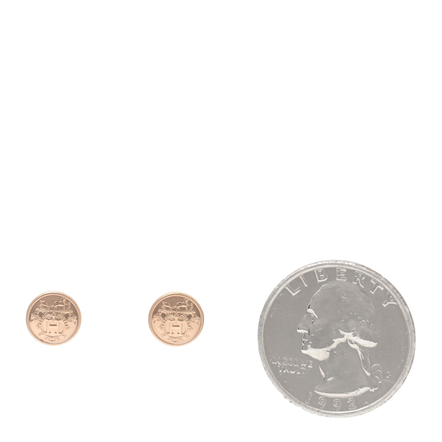 18K Rose Gold TPM Ex-Libris Stud Earrings