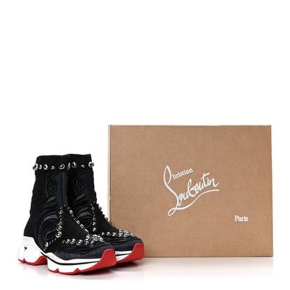 Christian Louboutin Flat Metallic Spikes Go Jigme Go Sneakers 38 Version Black 9 of 9