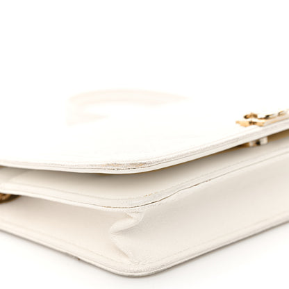 Chanel Caviar Quilted Boy Wallet On Chain WOC White 10 of 14