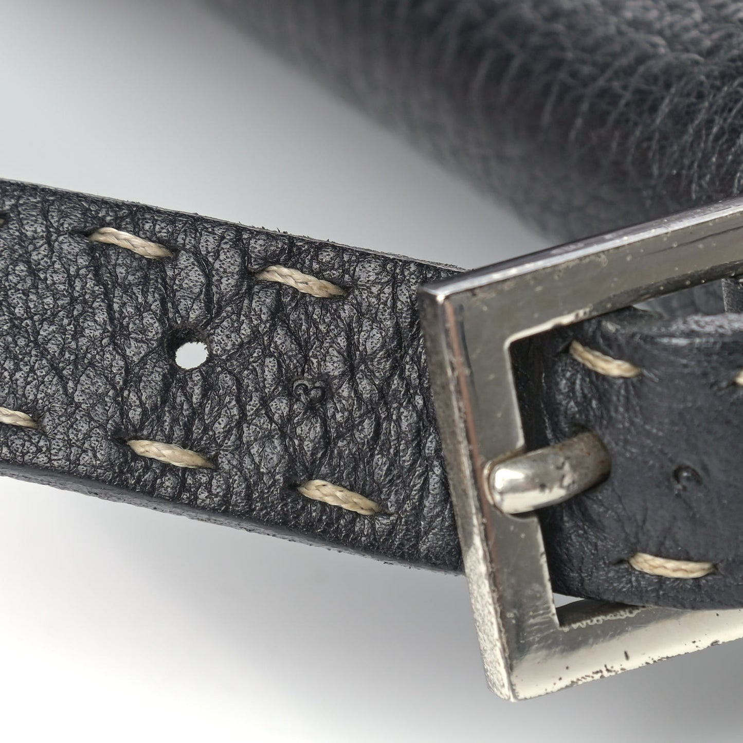 Calfskin Romano Selleria Baguette Black