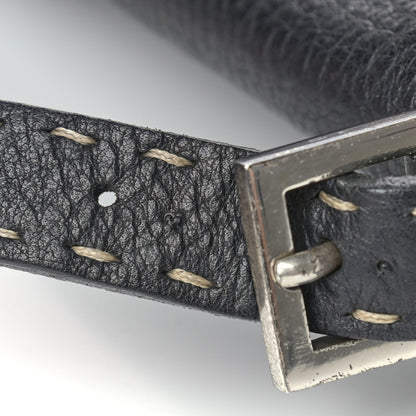 Fendi Calfskin Romano Selleria Baguette Black 12 of 16