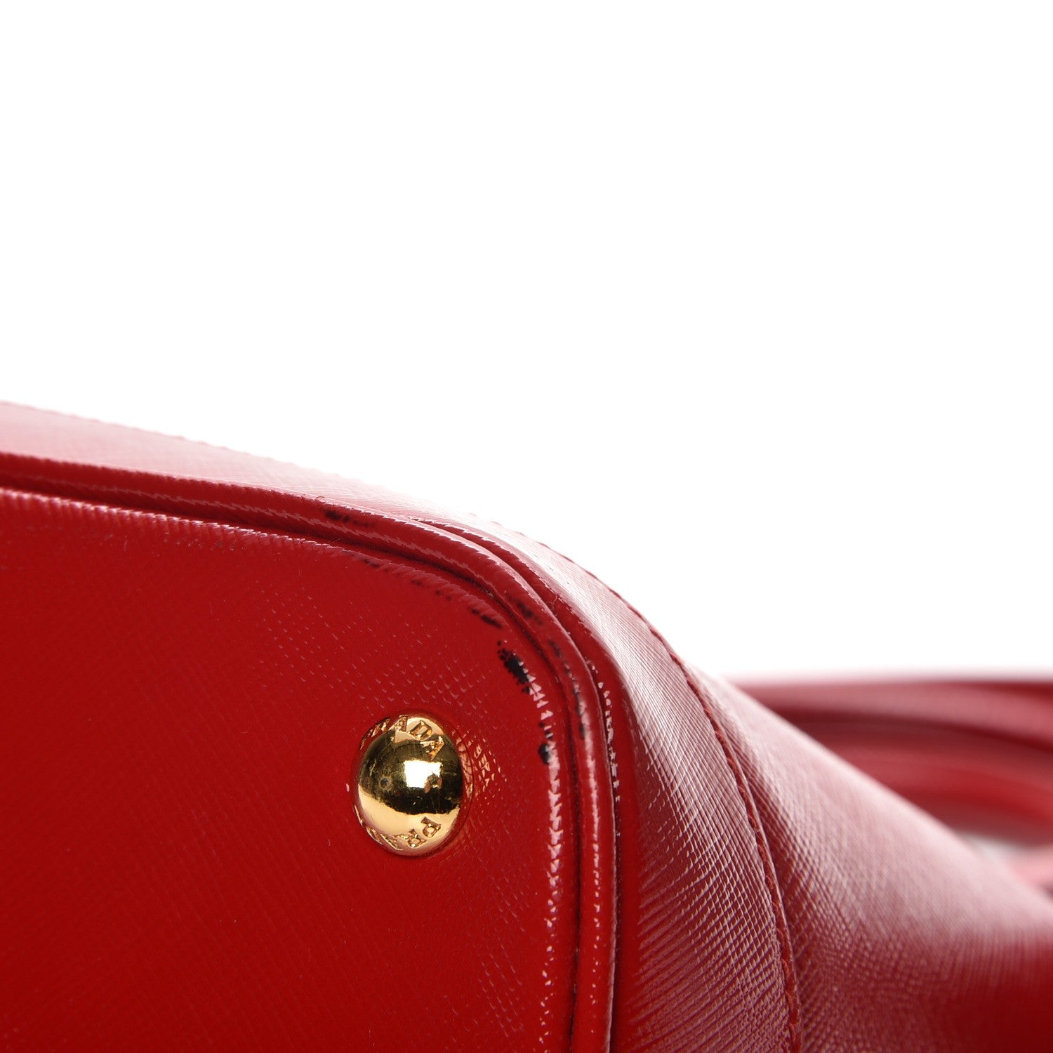 Prada Saffiano Vernice Open Promenade Tote Rosso 15 of 15
