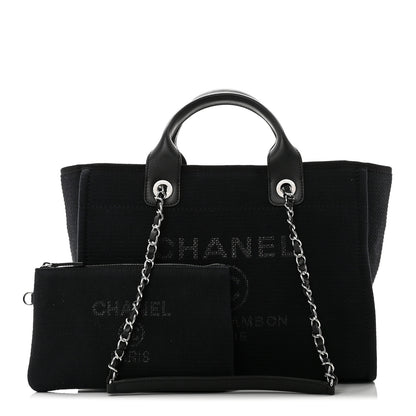 Chanel Mixed Fibers Small Deauville Tote Black 3 of 10