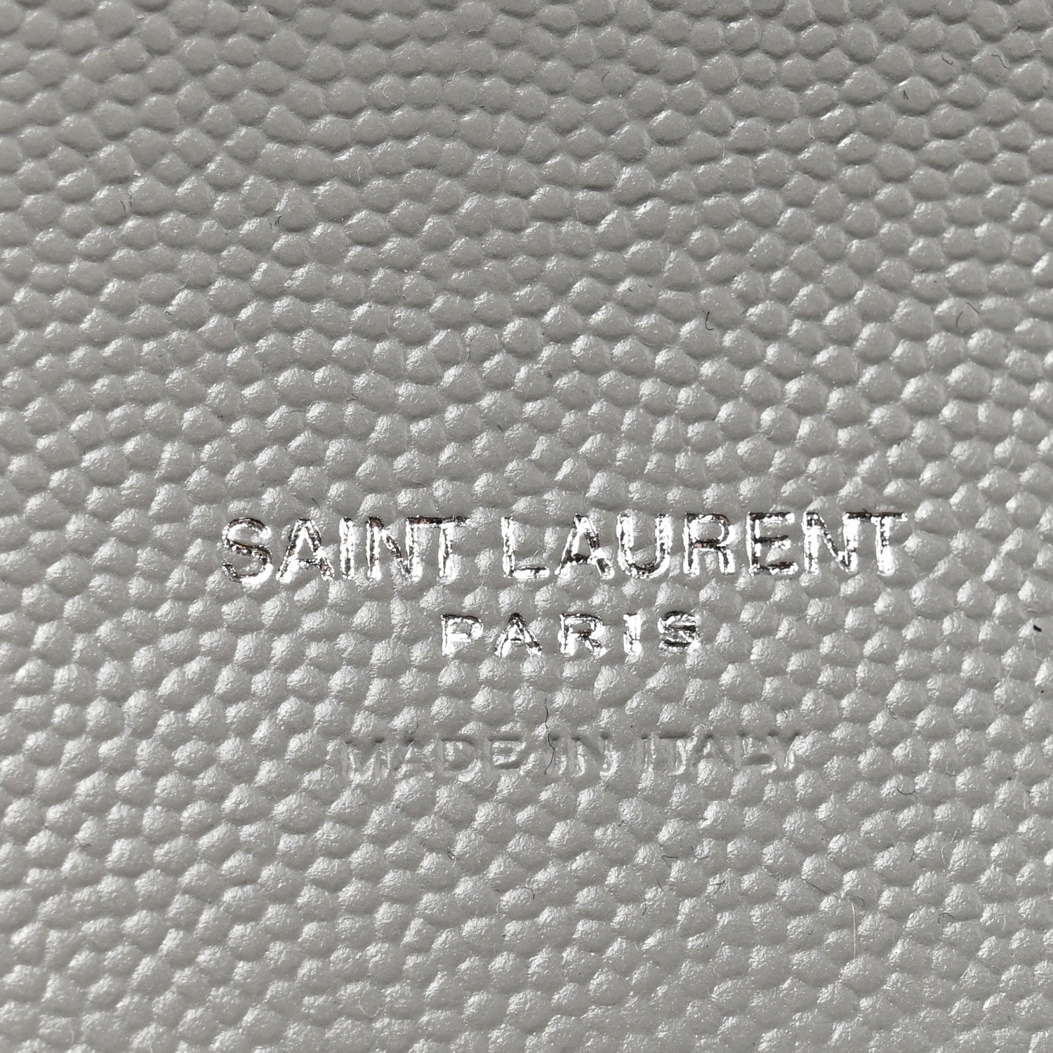 Saint Laurent Grain De Poudre Textured Mixed Matelasse Triquilt Monogram Clutch Storm 5 of 8