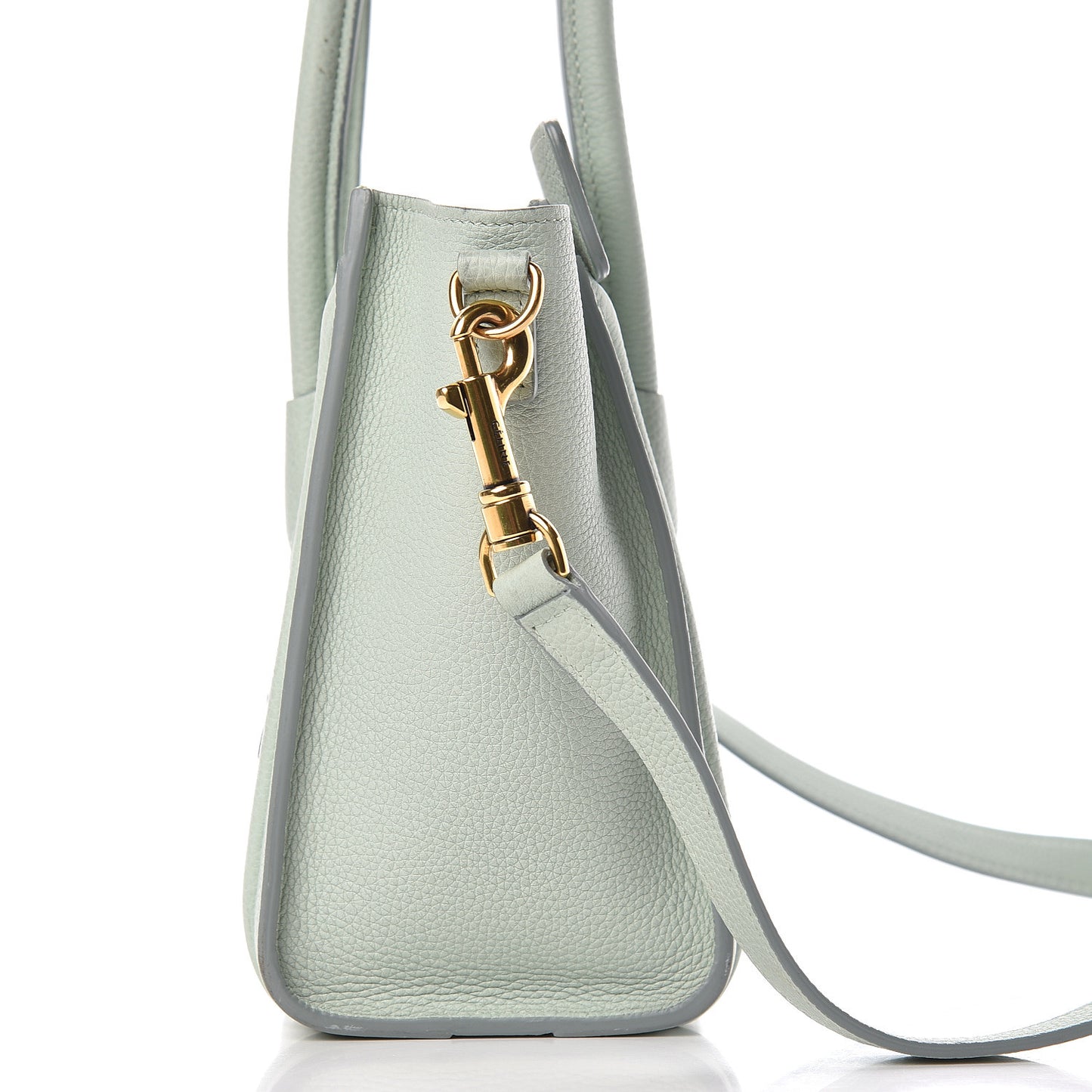 Drummed Calfskin Nano Luggage Almond