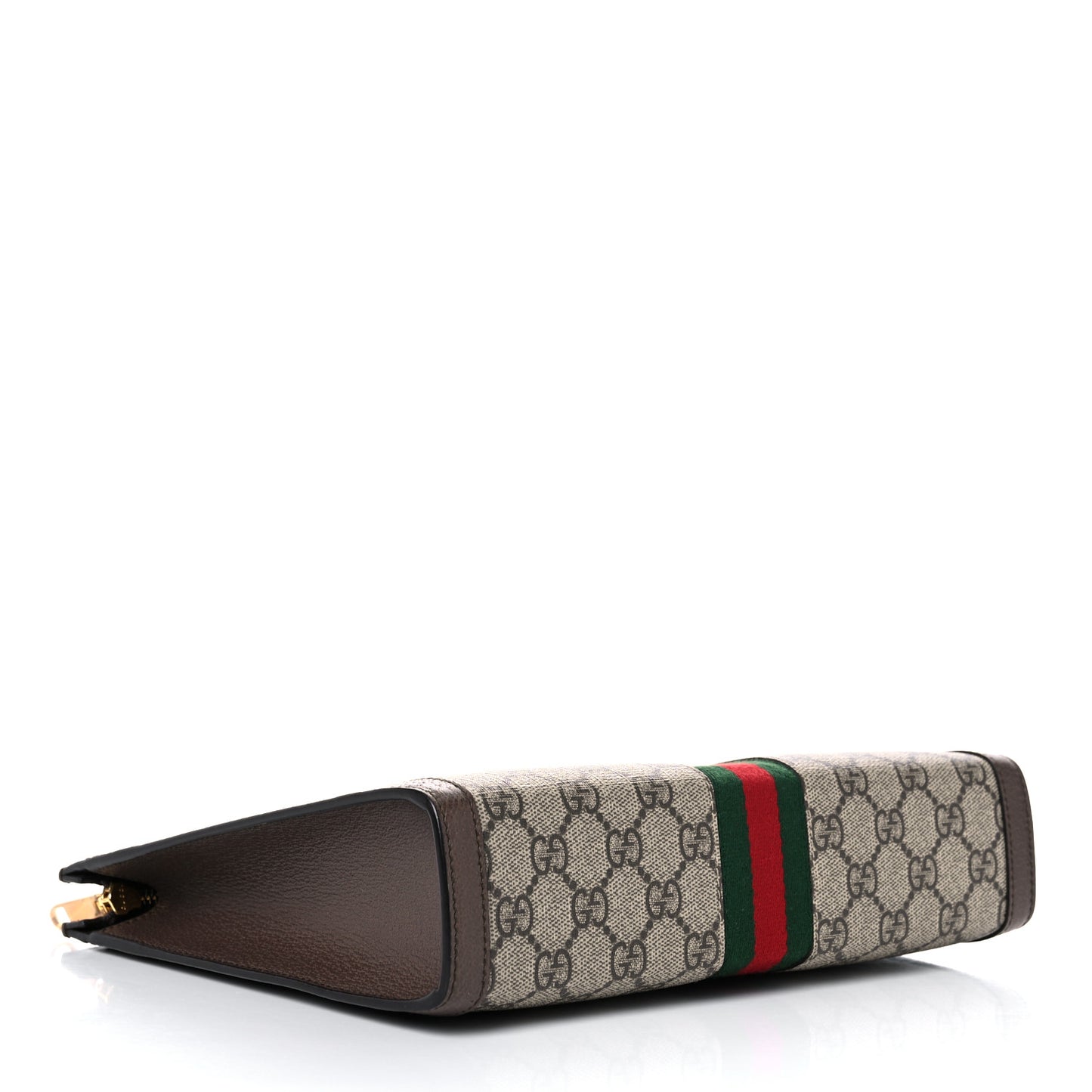 GG Supreme Monogram Web Ophidia Pouch Brown