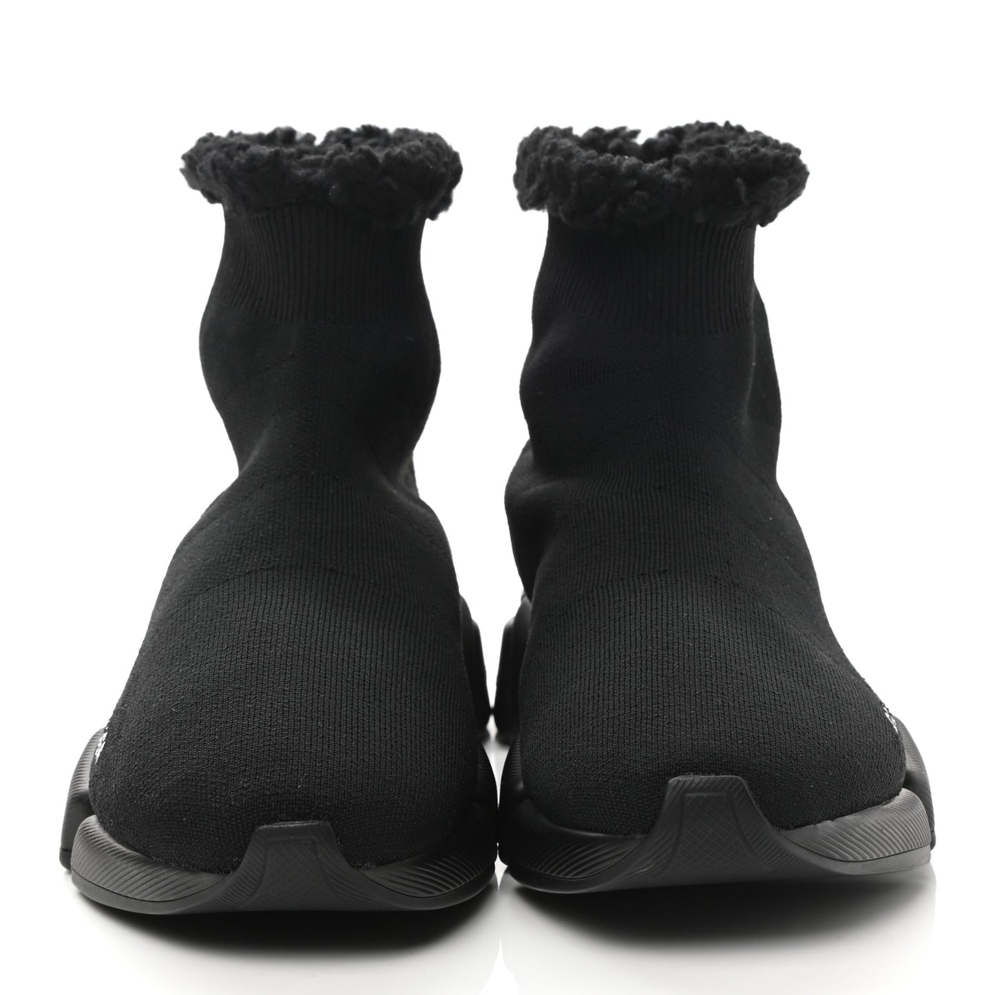 Technical 3D Recycled Knit Faux Fur Womens Speed 2.0 Sneakers 37 Black