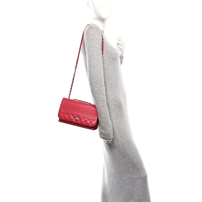 Chanel Calfskin Small Tramezzo Flap Red 2 of 13