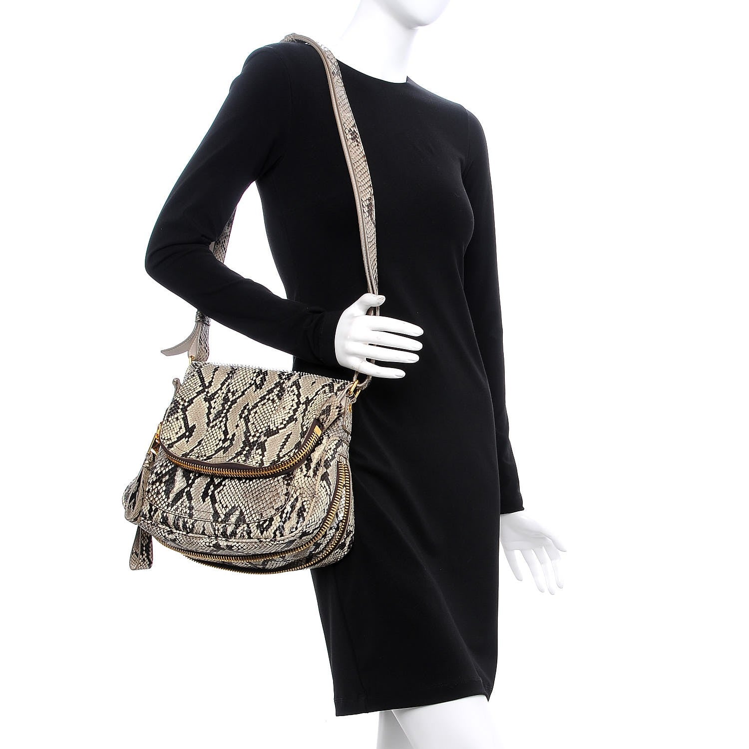 Tom Ford Python Medium Jennifer Natural 2 of 8