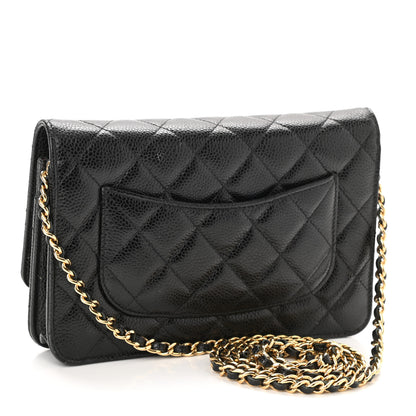 Chanel Caviar Quilted Wallet On Chain WOC Black 3 of 12