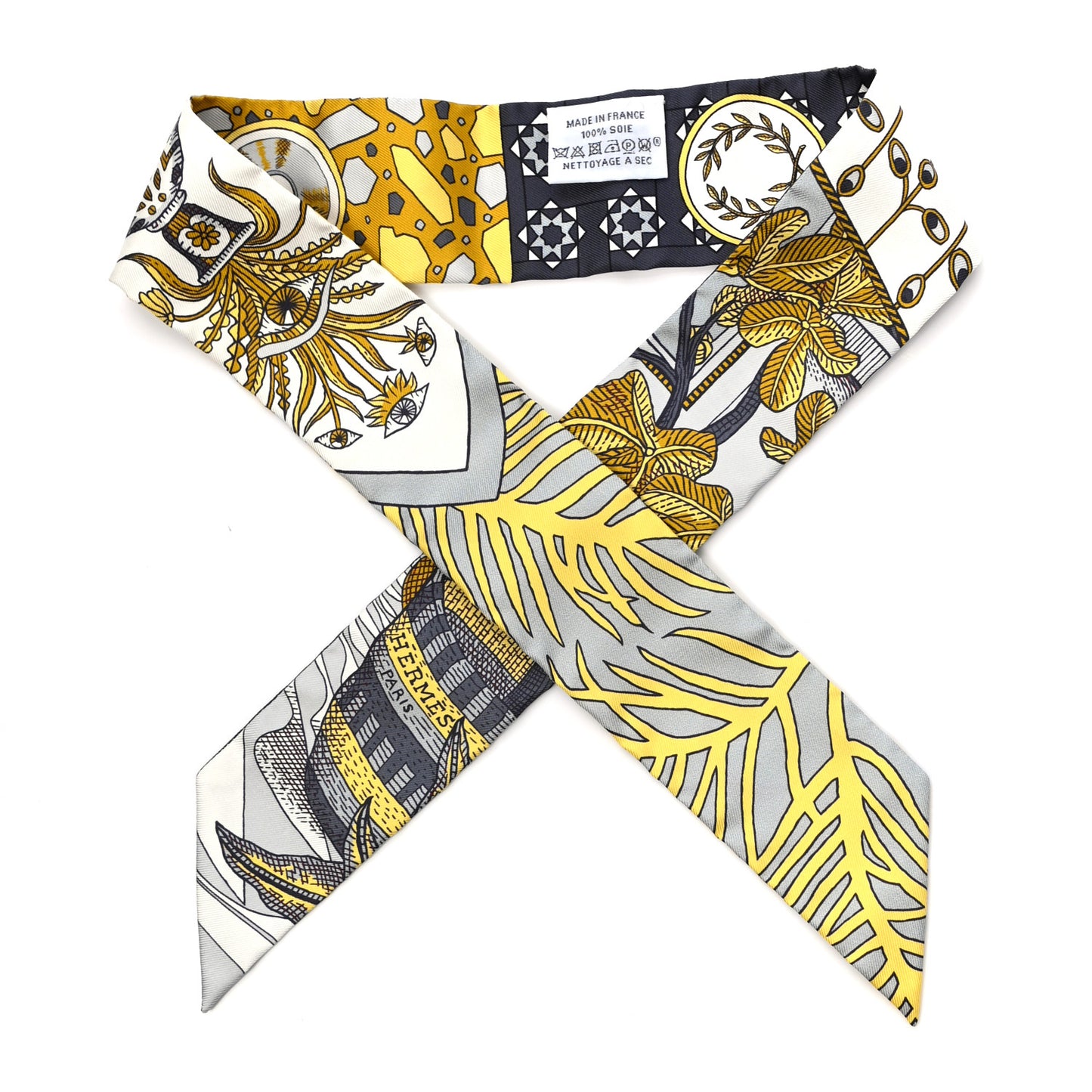 Silk La Danse Des Amazones Twilly Gris White Gold