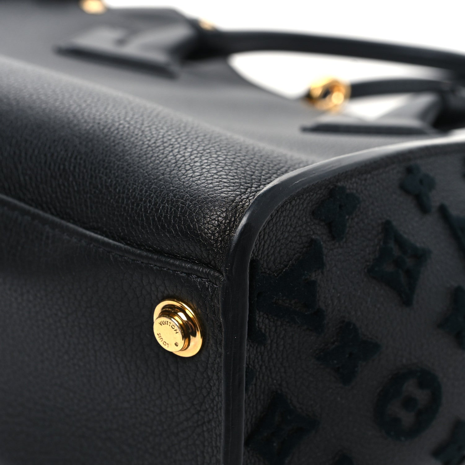 Louis Vuitton Calfskin Monogram Tufting On My Side Black 10 of 13