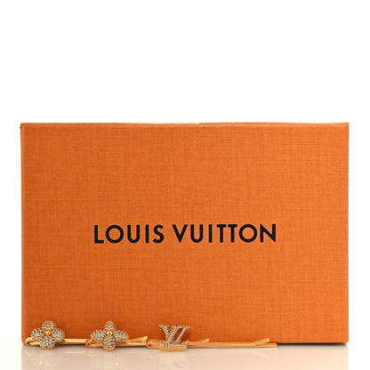 Louis Vuitton Monogram Louisa Crystal Barrette Set 4 of 4