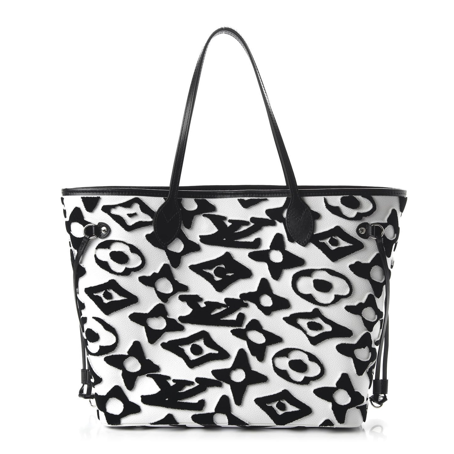 X UF Tufted Monogram Neverfull MM Black White
