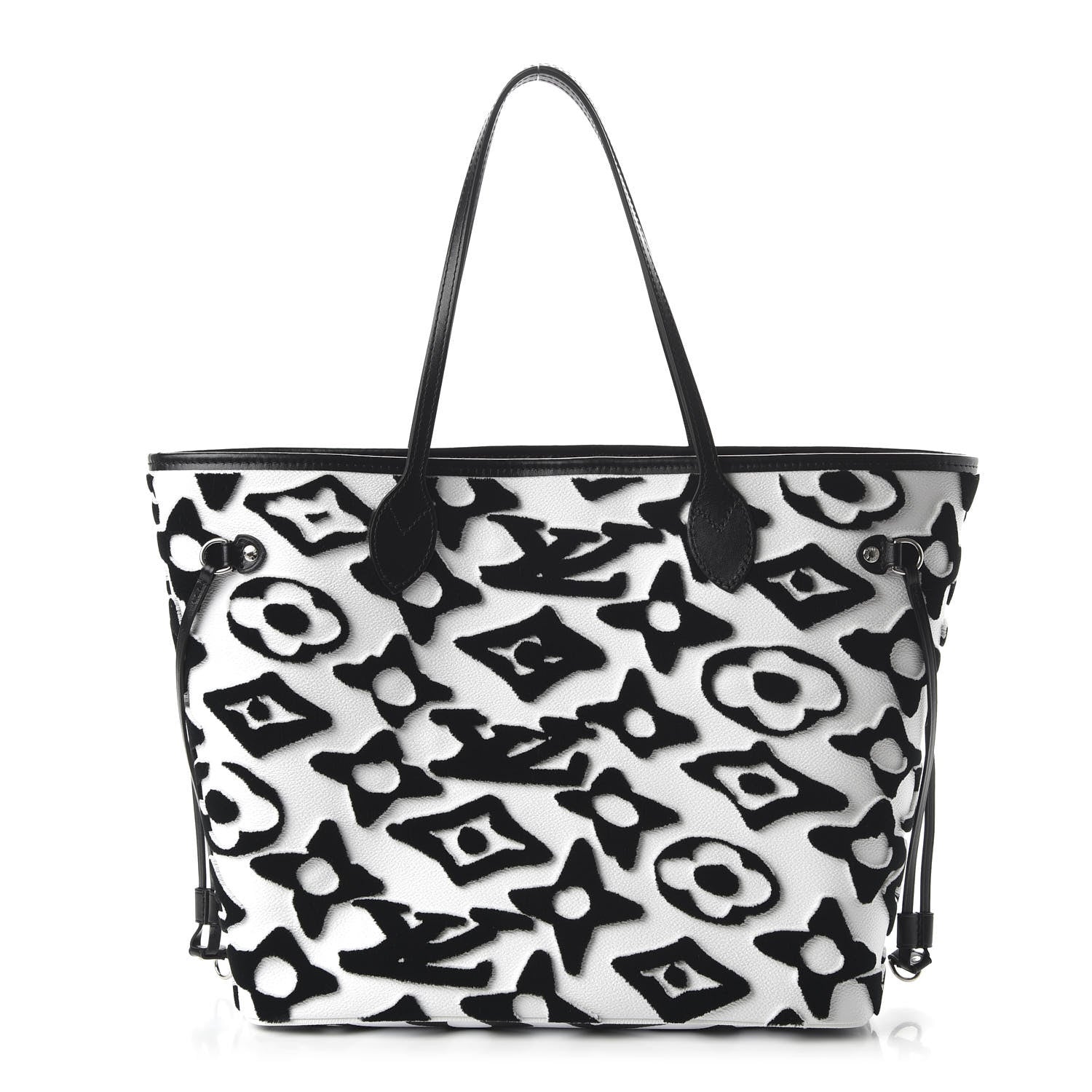 Louis Vuitton X UF Tufted Monogram Neverfull MM Black White 1 of 11