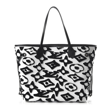 Louis Vuitton X UF Tufted Monogram Neverfull MM Black White 1 of 11