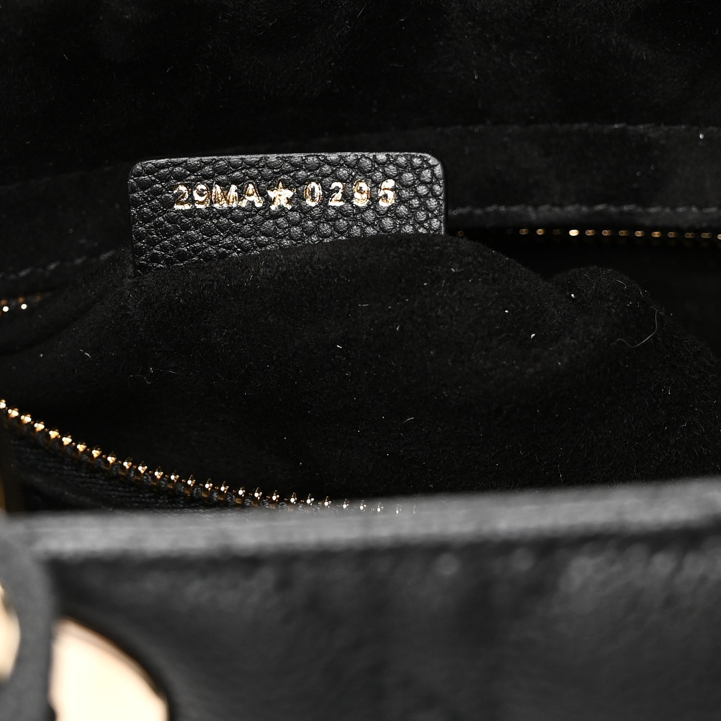 Grained Calfskin Cannage Medium Lady Dior Black