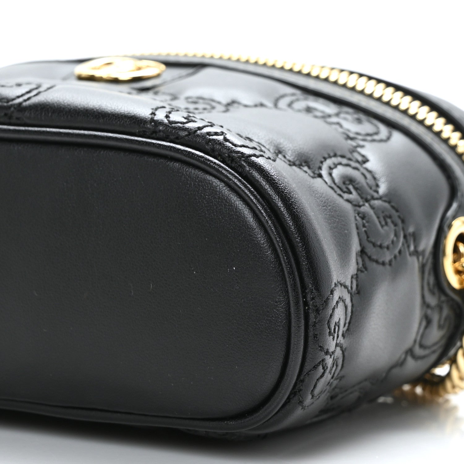 Gucci Calfskin GG Matelasse Mini Top Handle Bag Black 8 of 8