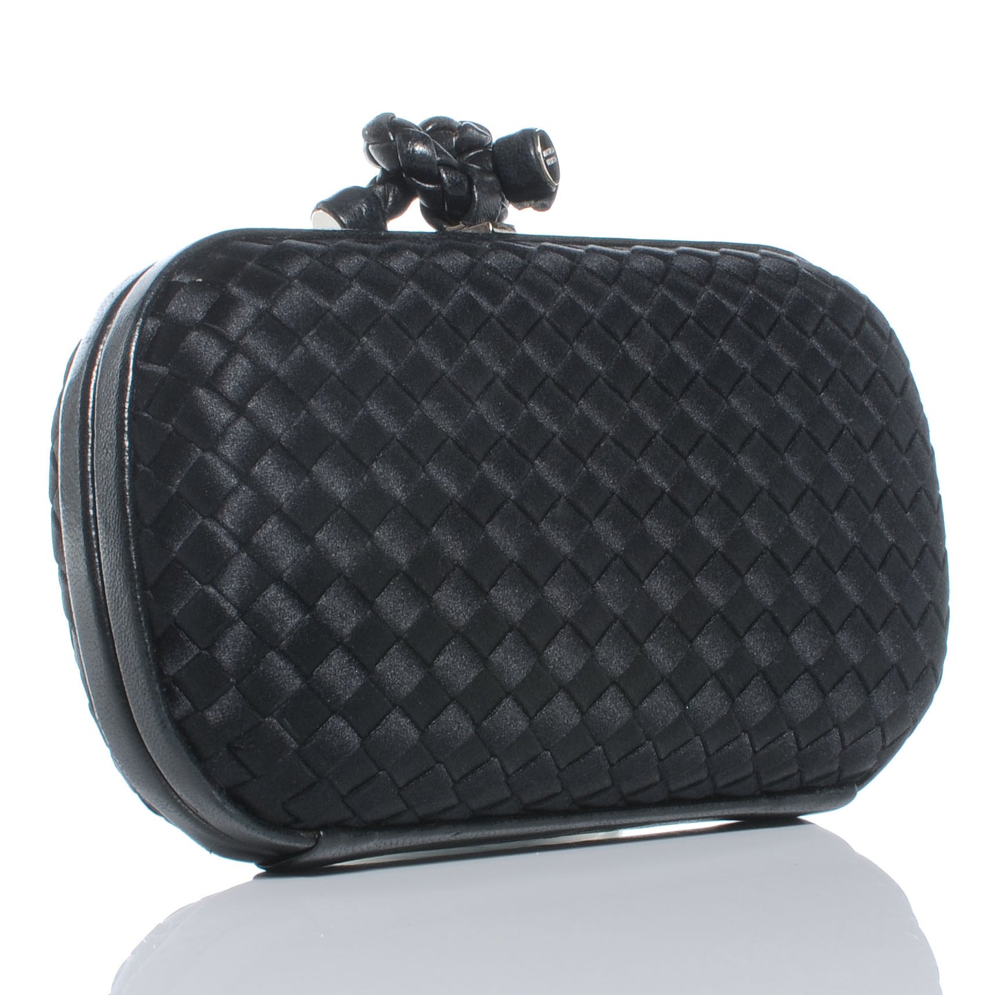 Satin Knot Clutch Nero Black