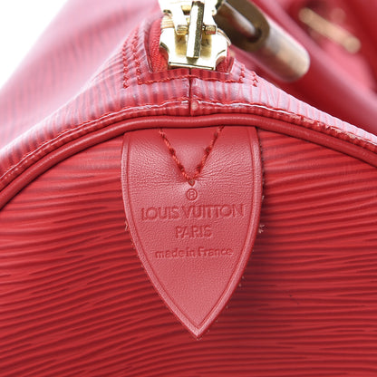 Louis Vuitton Epi Keepall 55 Castillan Red 6 of 23