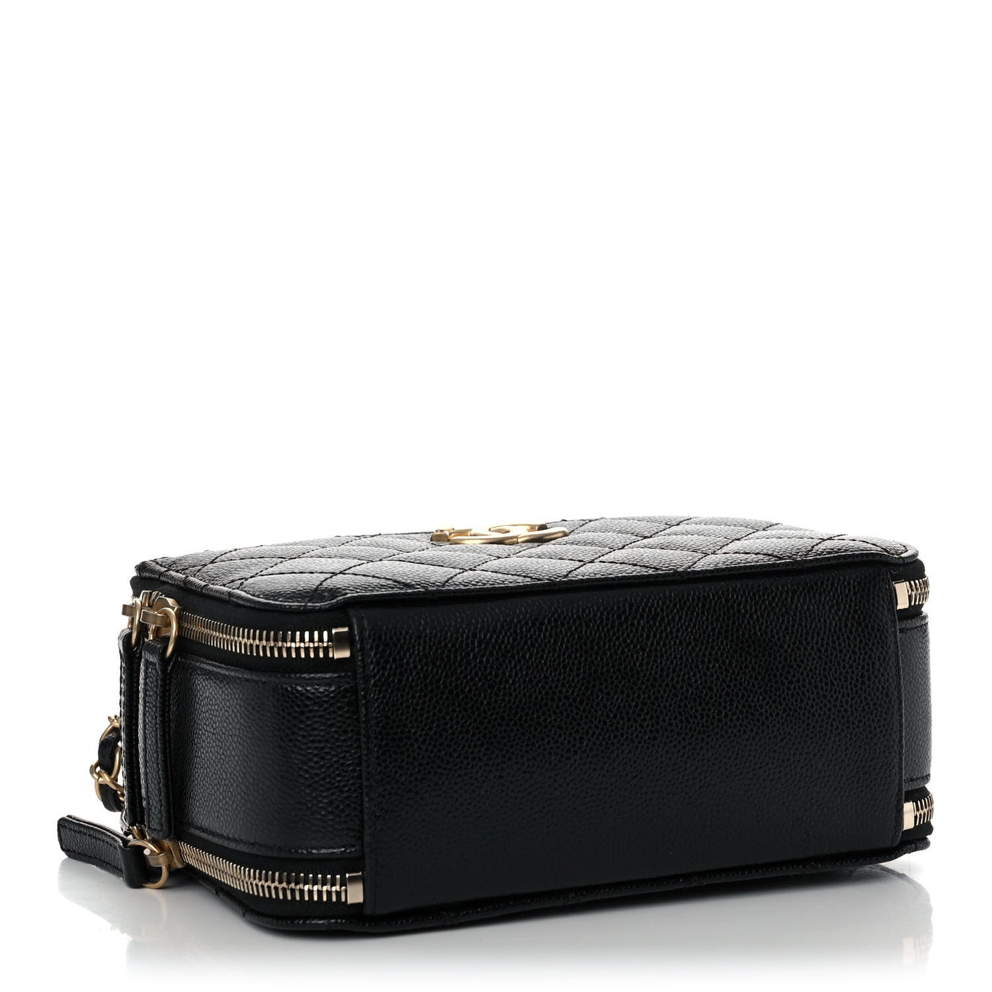 Caviar Quilted Small Pick Me Up Vanity Case Black
