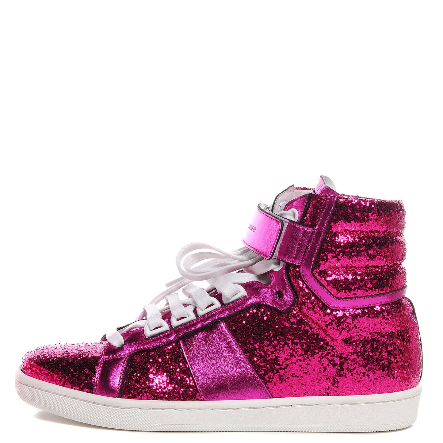 Glitter Court Classic High Top Sneakers 36 Fuchsia