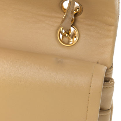 Chanel Lambskin Quilted Medium Double Flap Beige 14 of 14