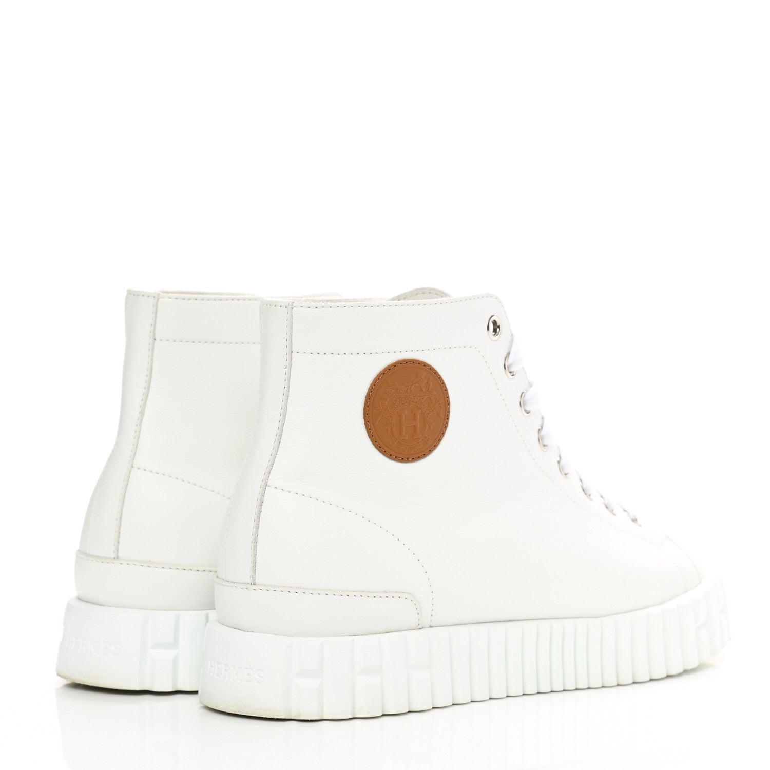 Hermes Calfskin Womens Climb Sneakers 36 White 4 of 9