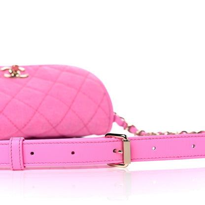 Chanel Denim Quilted Small Messenger Flap Neon Pink 13 of 13