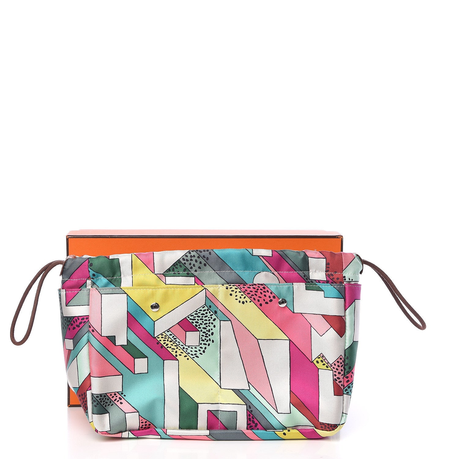 Hermes Silk On A Summer Day Fourbi 25 MM Pouch Tosca Bleu Paon 8 of 8